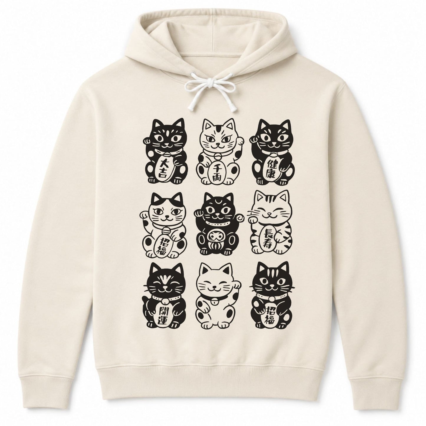 Neko Neko Fortune Squad Hoodie Ivory / S 26705577730838070095 Hoodie