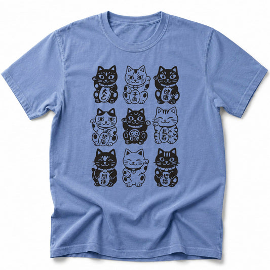 Neko Neko Fortune Squad T-Shirt Blue Jean / S 23720779887742560753 T-Shirt