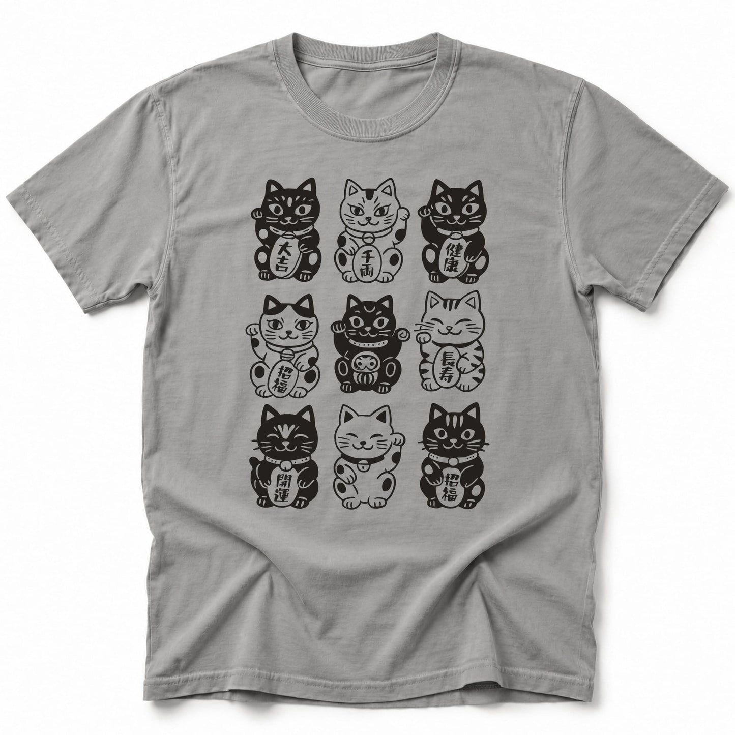 Neko Neko Fortune Squad T-Shirt Grey / S 13478490960723155453 T-Shirt
