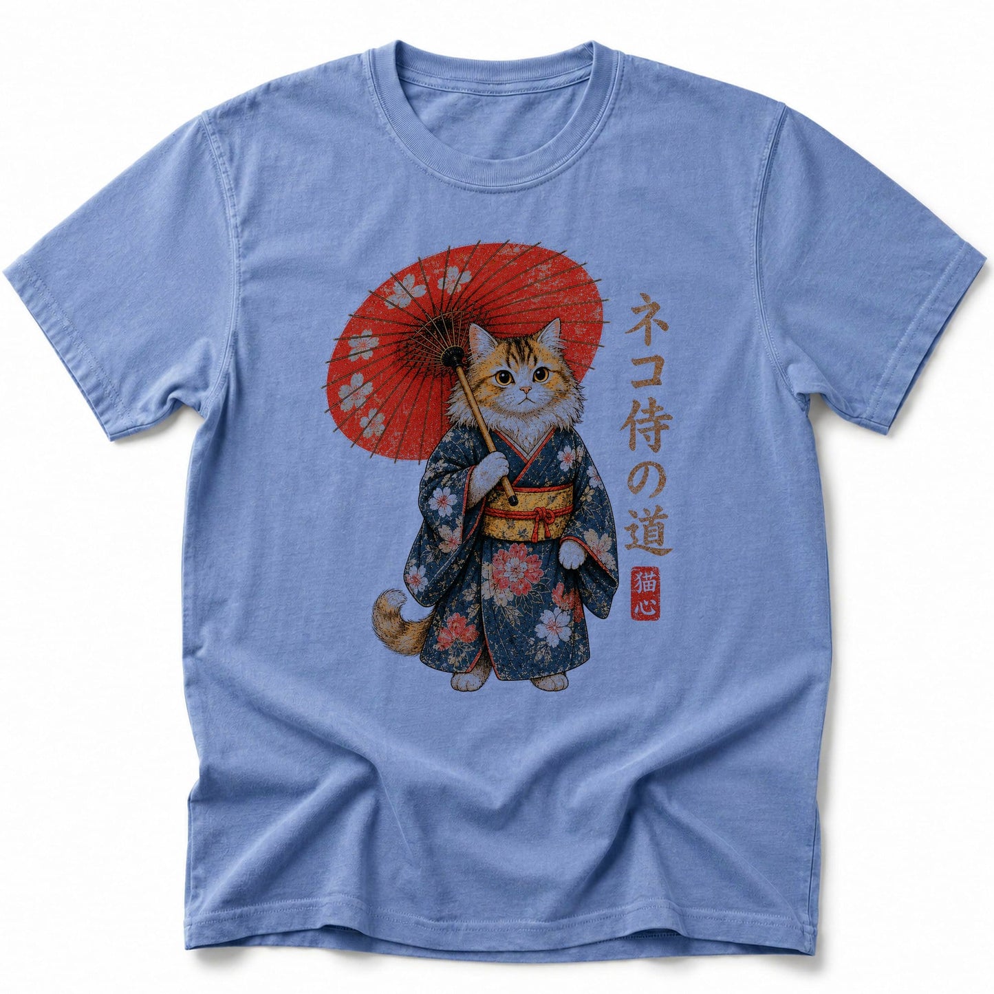Neko Parasol T-Shirt Blue Jean / S 26515013359173599037 T-Shirt