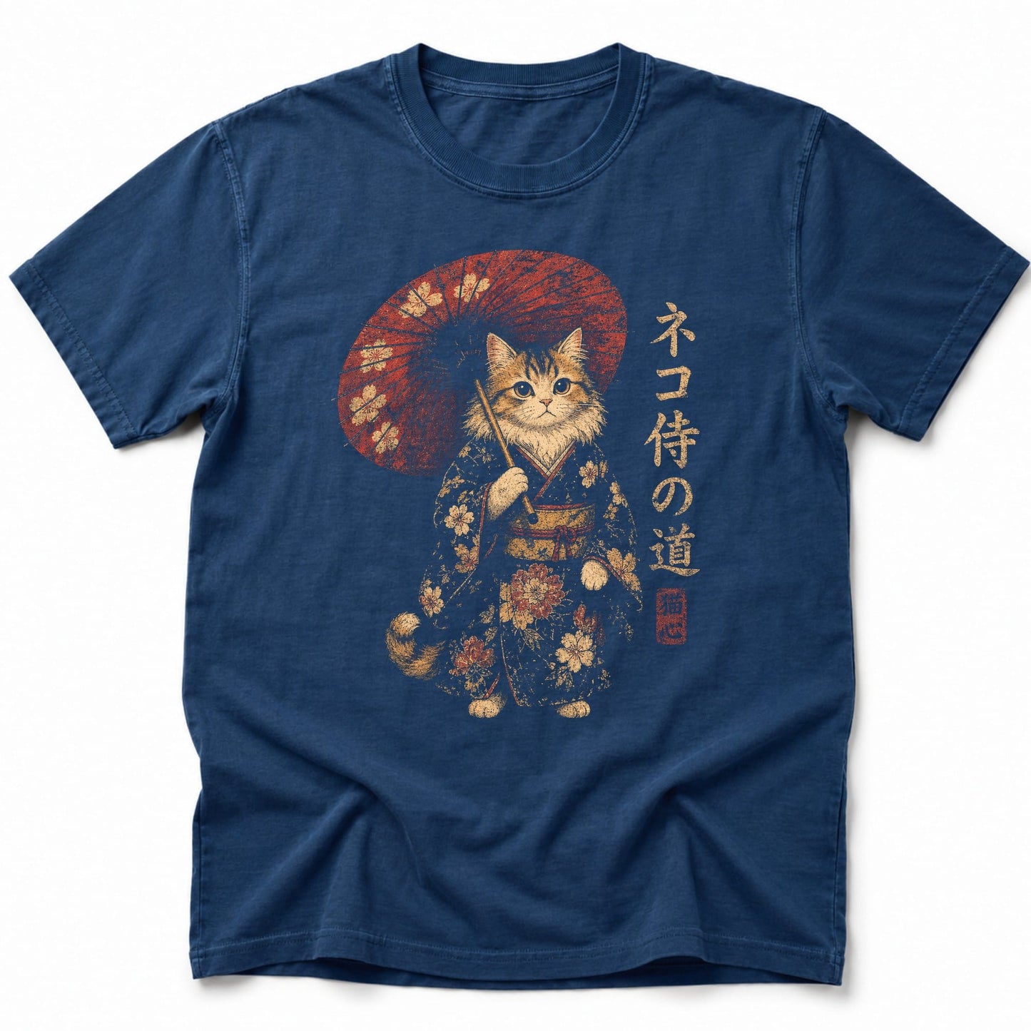 Neko Parasol T-Shirt Navy / S 21760174575574855195 T-Shirt