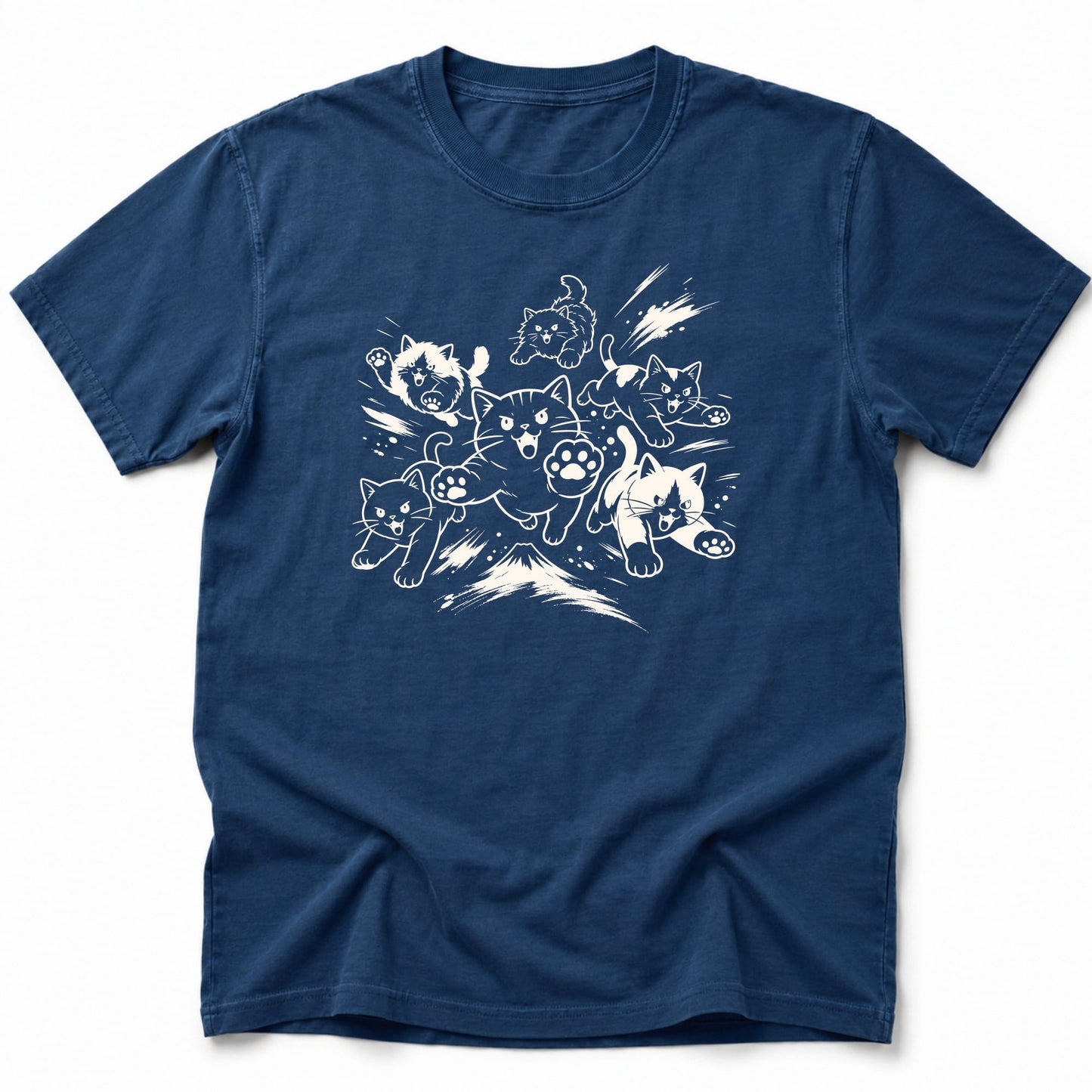 Neko Run T-Shirt Navy / S 31976396470220578177 T-Shirt