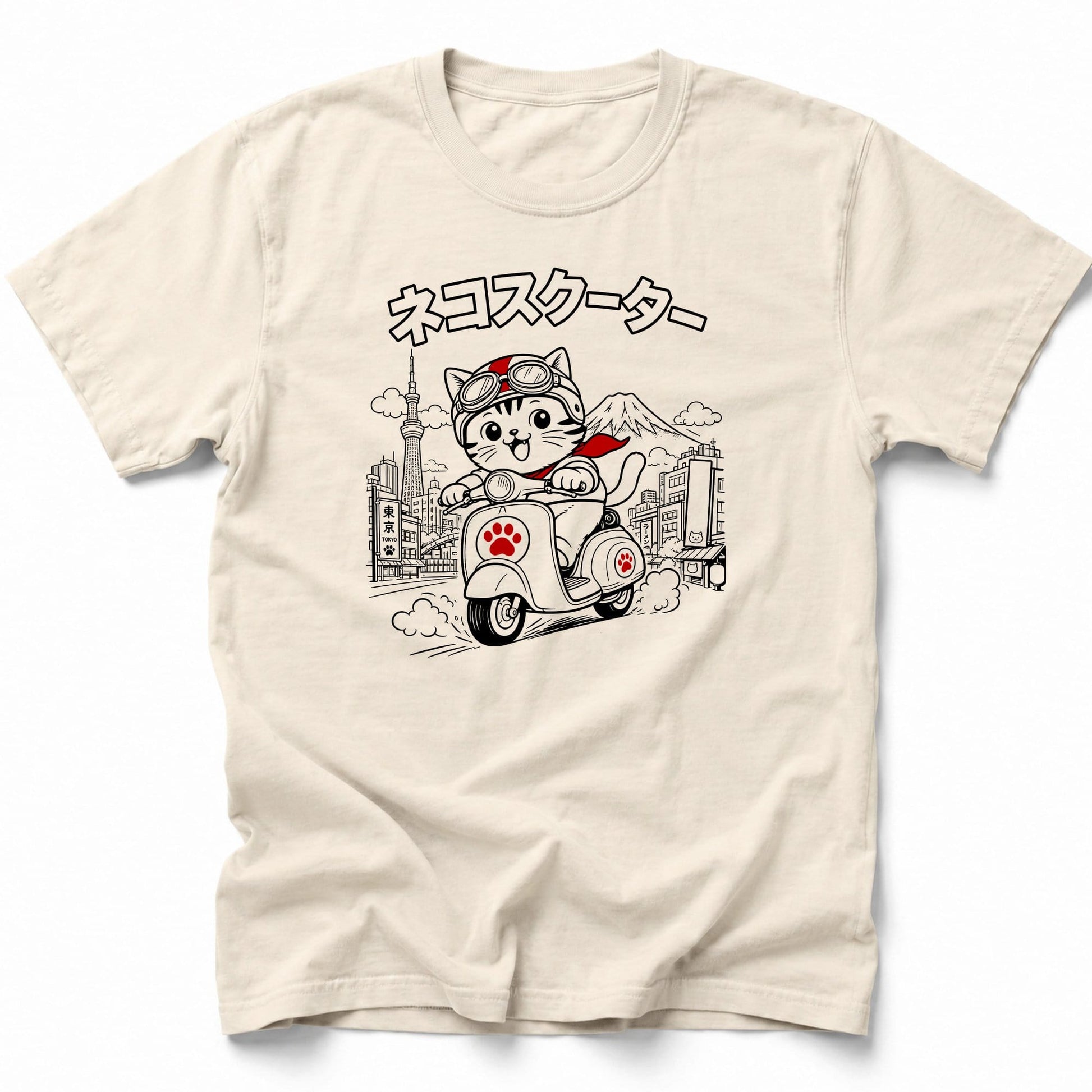Neko Scooter T-Shirt Ivory / S 68850473094980002349 T-Shirt