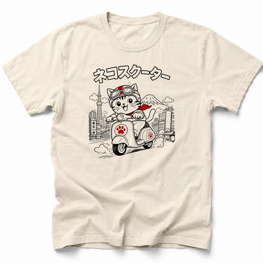 Neko Scooter T-Shirt Ivory / S 68850473094980002349 T-Shirt