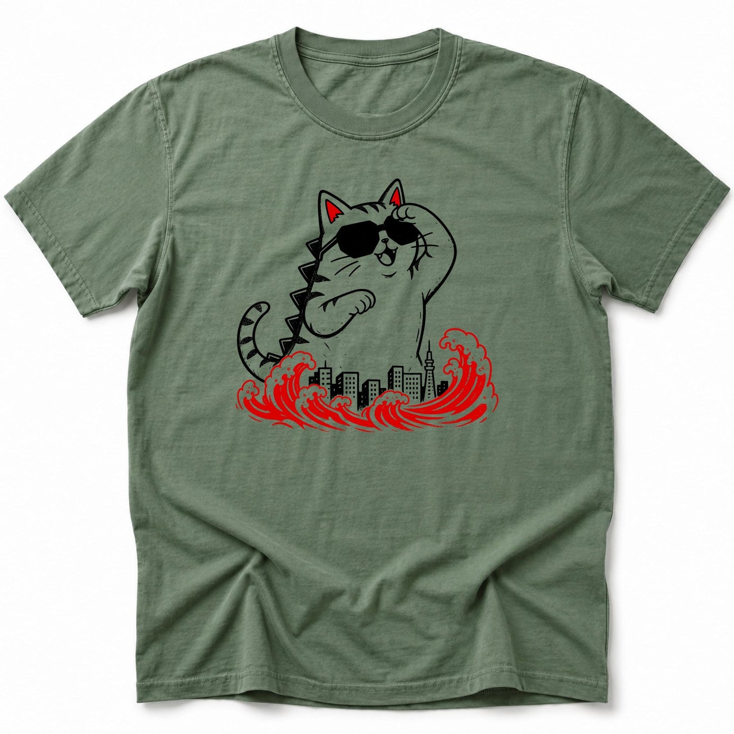 Neko Shades T-Shirt Moss / S 33573322846486099624 T-Shirt