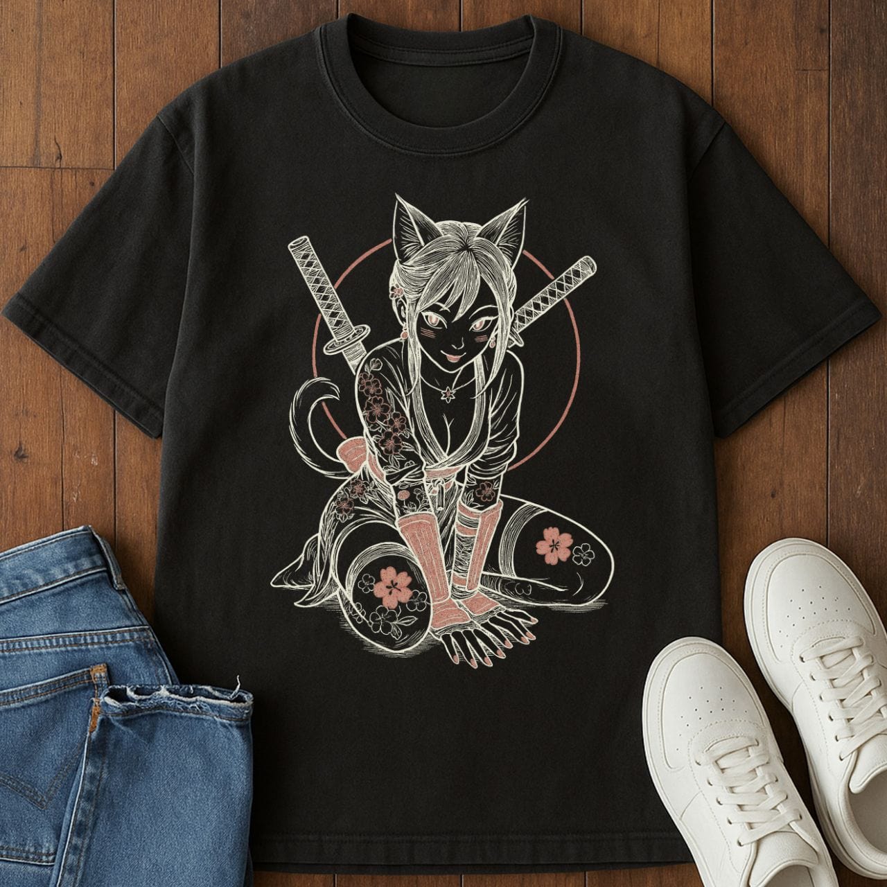 Neko Shinobi T-Shirt  – Softest Cat Tee on Earth Black / S 10054696757520230277 T-Shirt