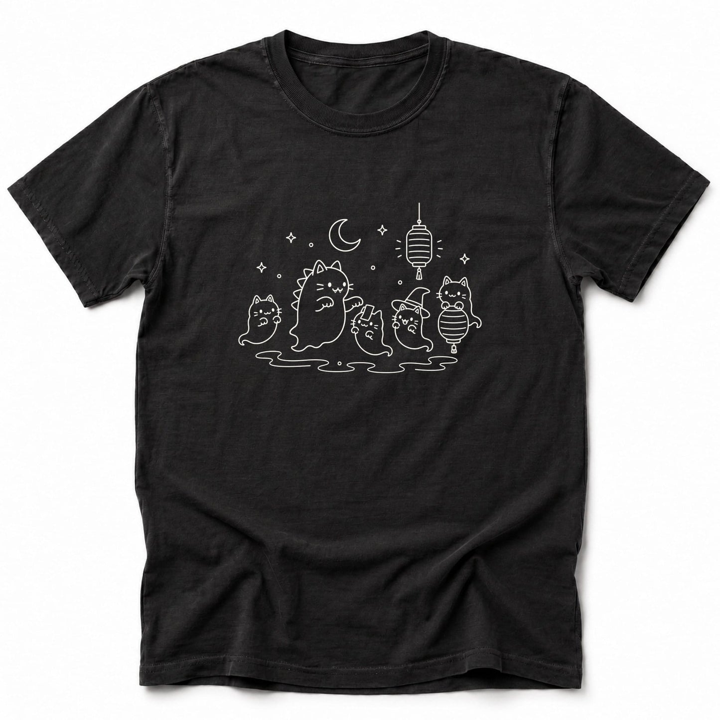 Neko Spooky Night T-Shirt Black / S 25103648569583271013 T-Shirt