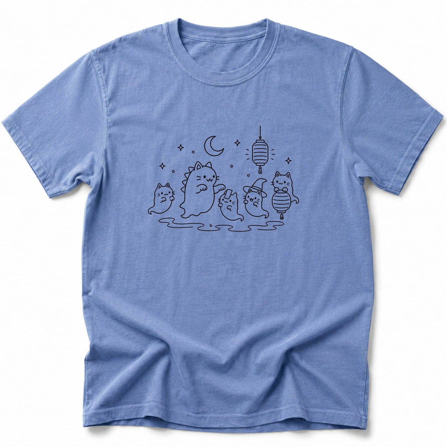Neko Spooky Night T-Shirt Blue Jean / S 29792371783790454711 T-Shirt