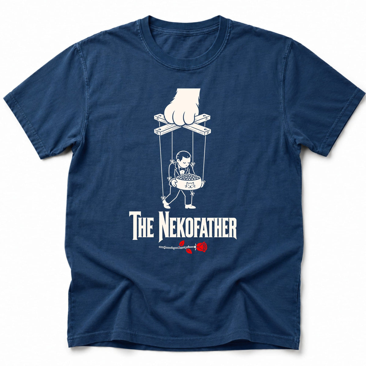 Nekofather T-Shirt Navy / S 80188647781600520698 T-Shirt