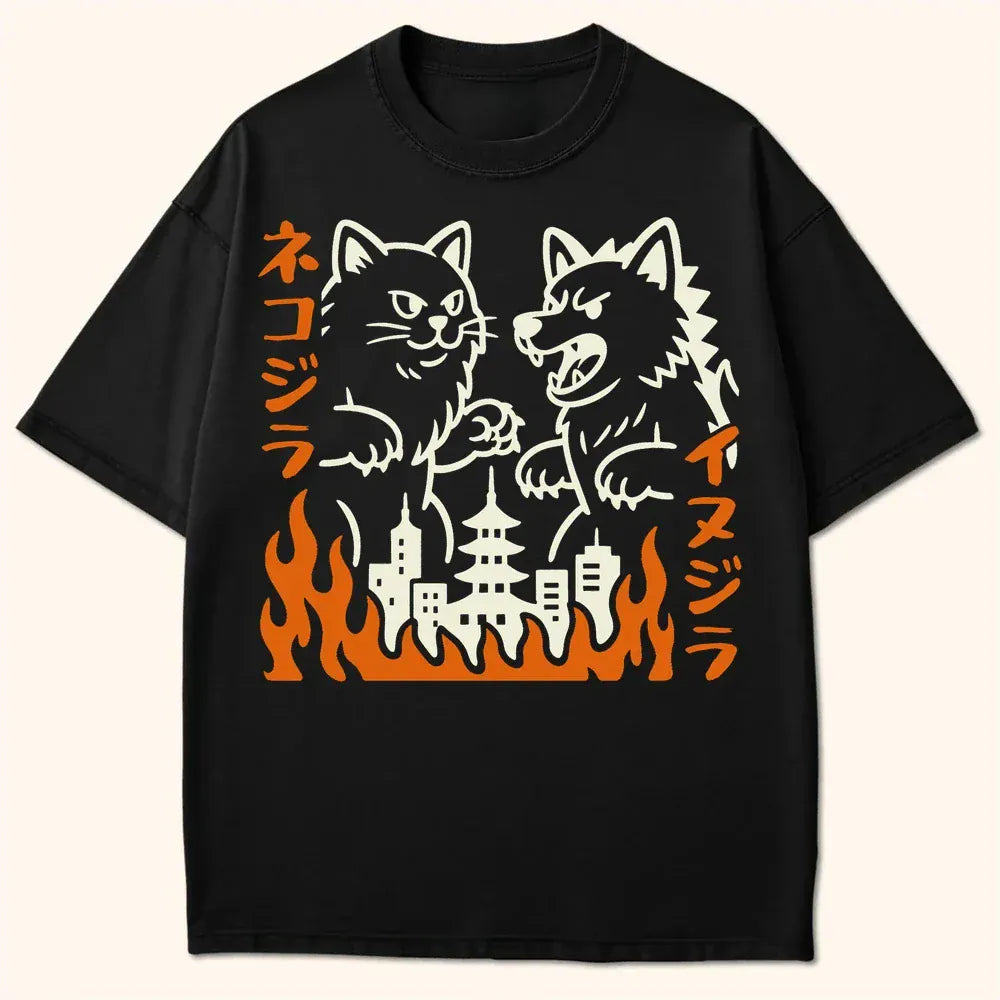 Nekojira Vs Inujira T-Shirt Black / S 19661045759296915167 T-Shirt