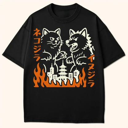 Nekojira Vs Inujira T-Shirt Black / S 19661045759296915167 T-Shirt