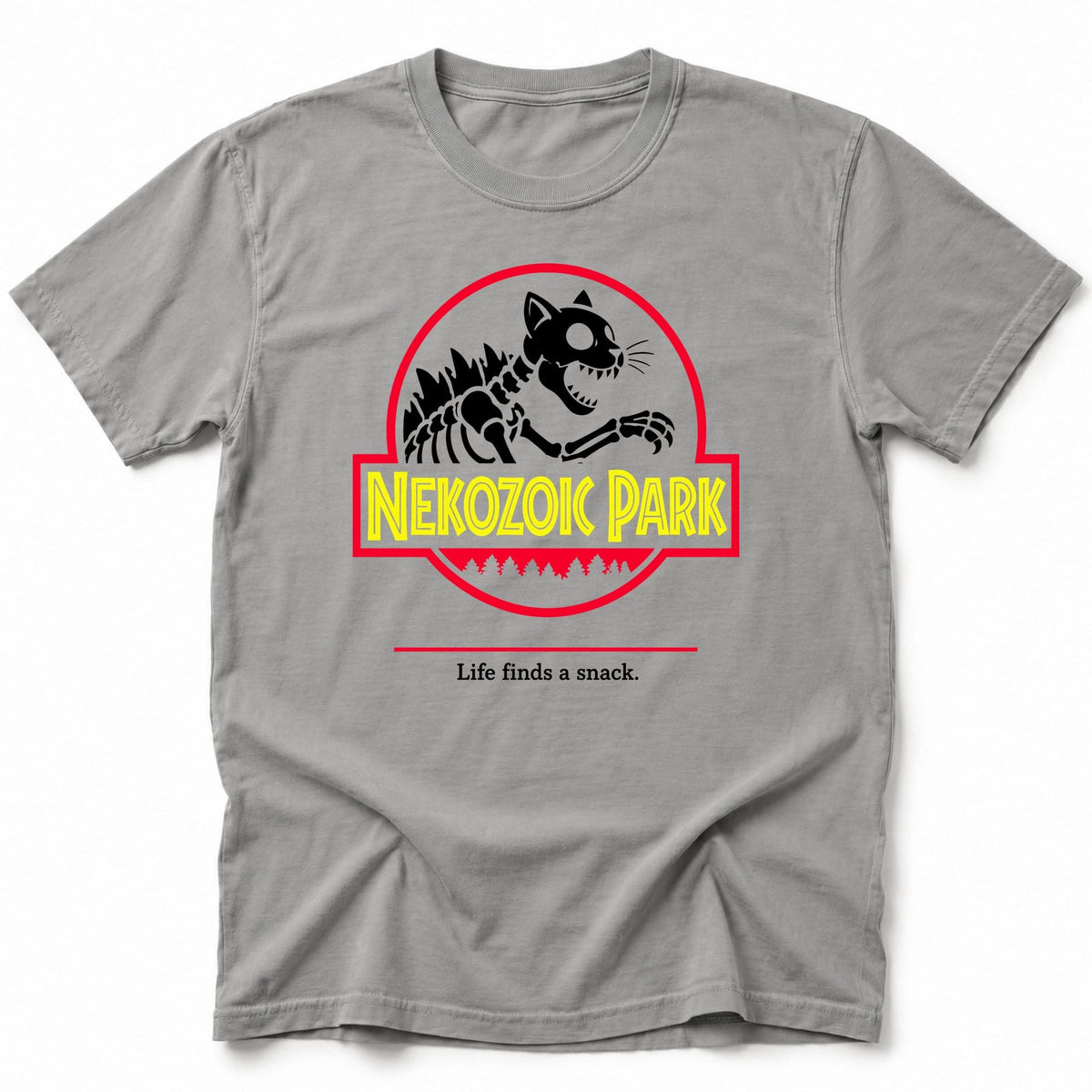 Nekozoic Park T-Shirt Grey / S 15421196373641888527 T-Shirt