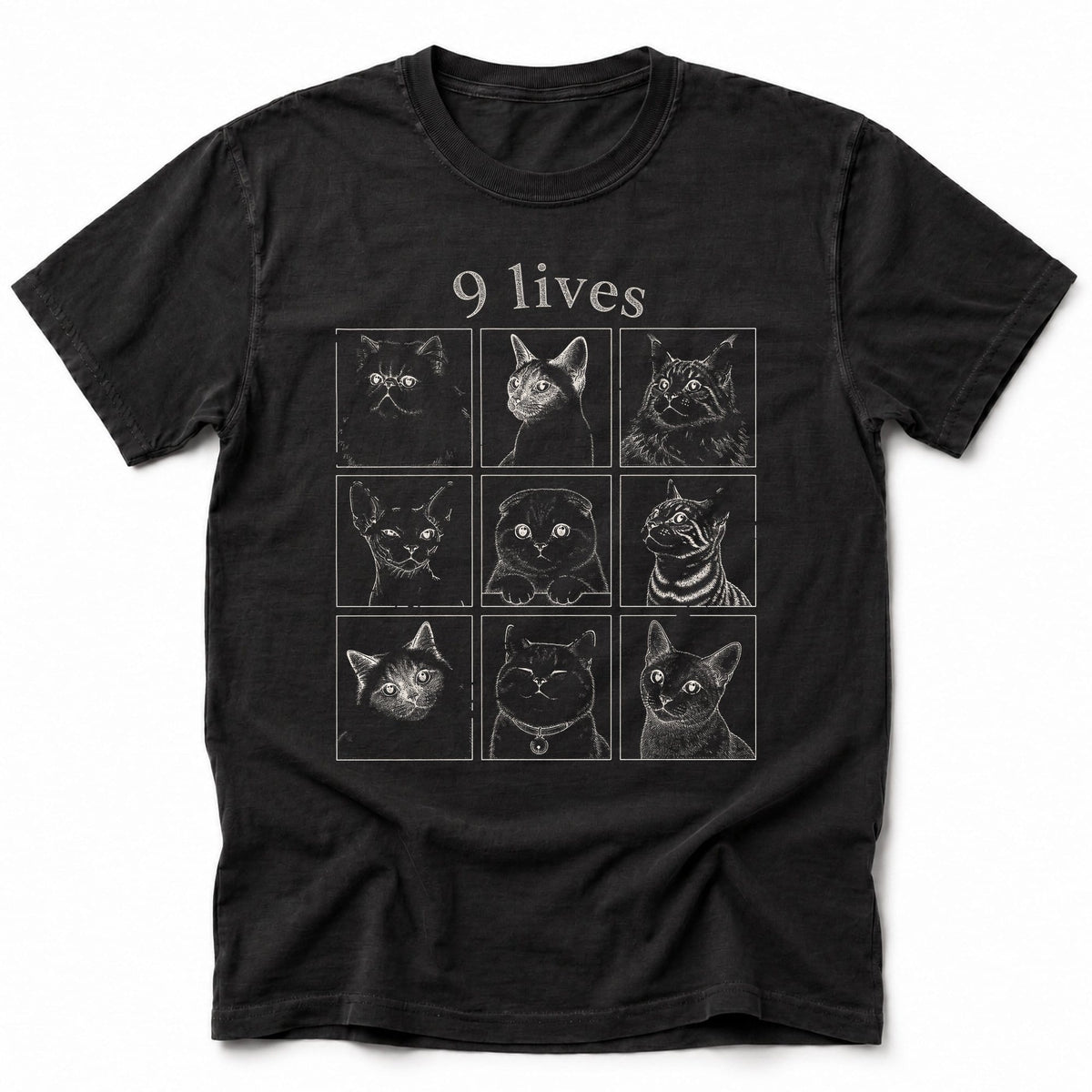 Nine Lives T-Shirt Black / S 16154571969899607941 T-Shirt