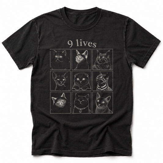 Nine Lives T-Shirt Black / S 16154571969899607941 T-Shirt