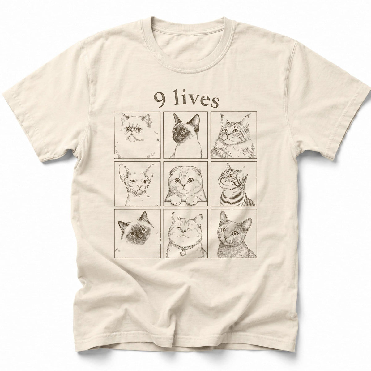 Nine Lives T-Shirt Ivory / S 16966090440047583543 T-Shirt
