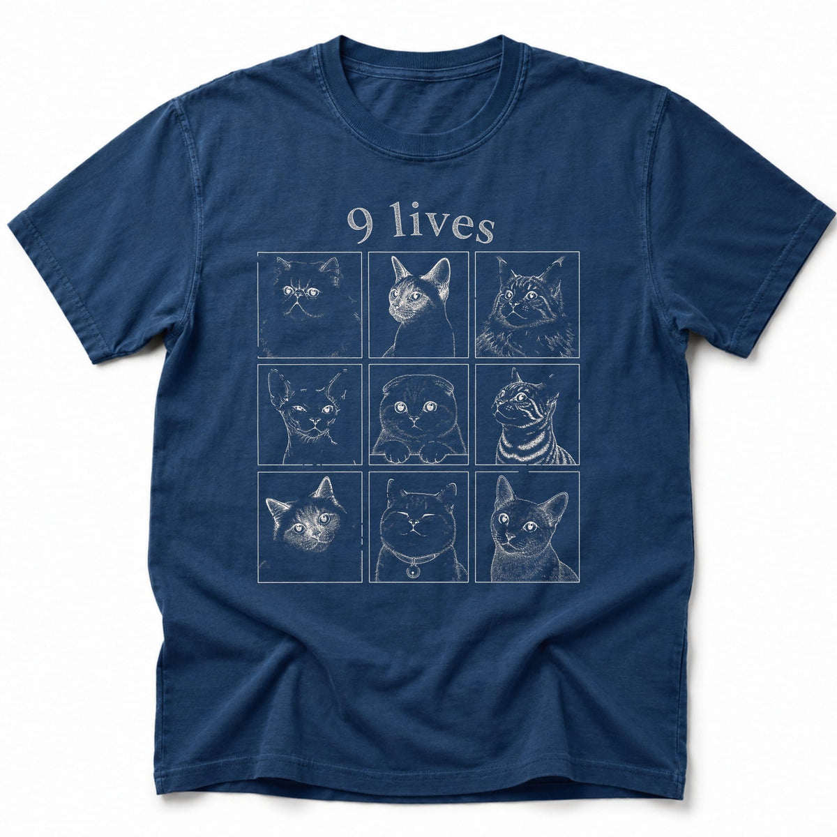 Nine Lives T-Shirt Navy / S 12185942437072331832 T-Shirt