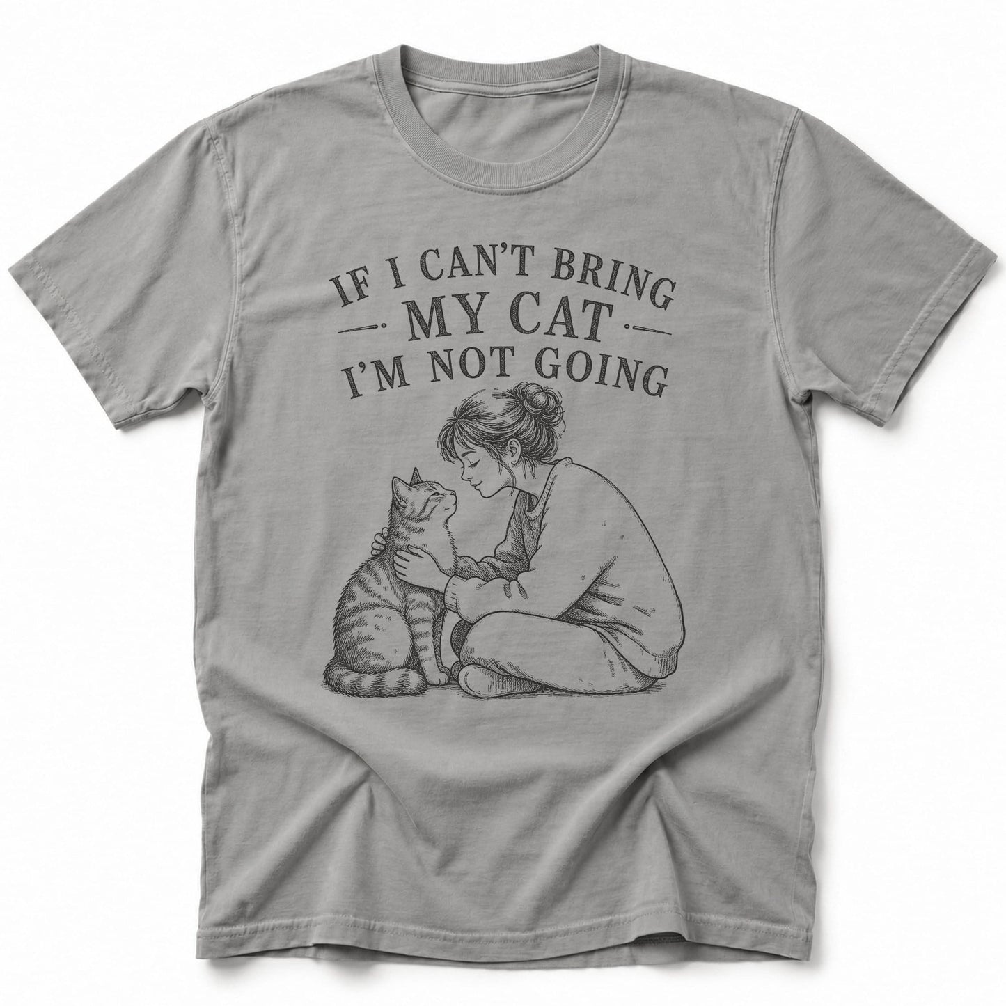 No Cat No T-Shirt Grey / S 53911917567730056501 T-Shirt