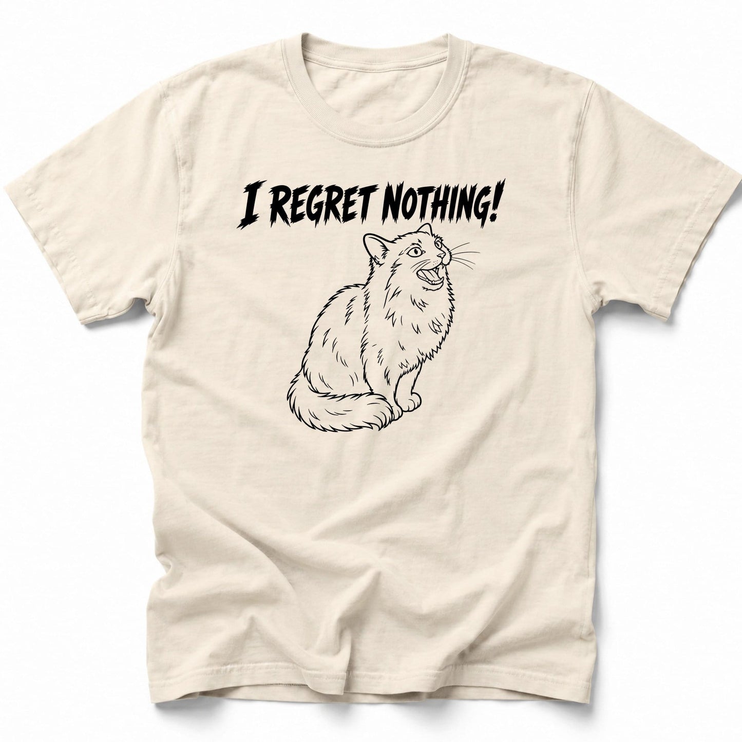 No Regrets T-Shirt Ivory / S 13307502608116148424 T-Shirt