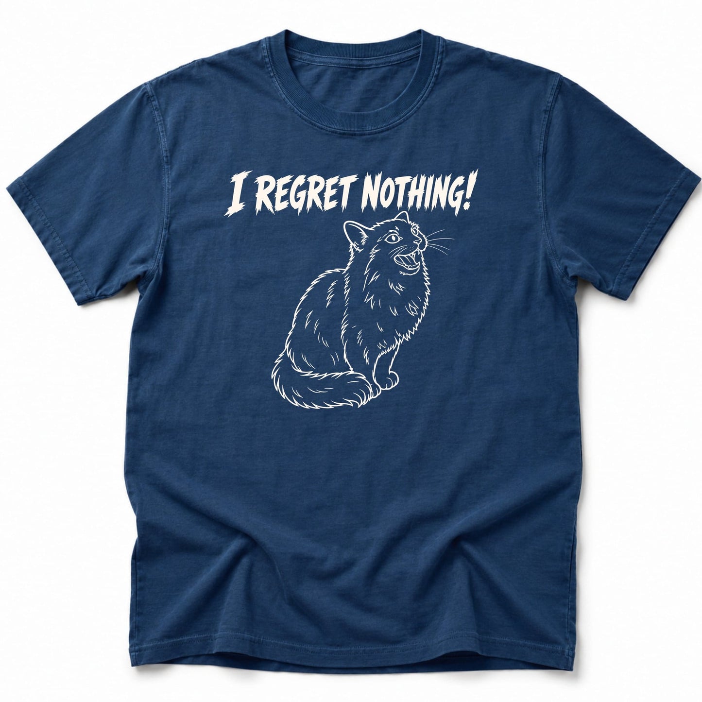 No Regrets T-Shirt Navy / S 33478285172807230477 T-Shirt
