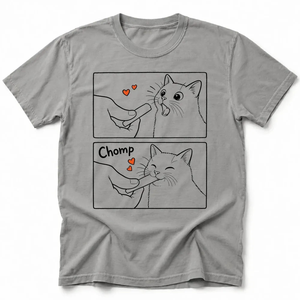 No Thoughts Just Chomp T-Shirt Grey / S 82363938864446216236 T-Shirt