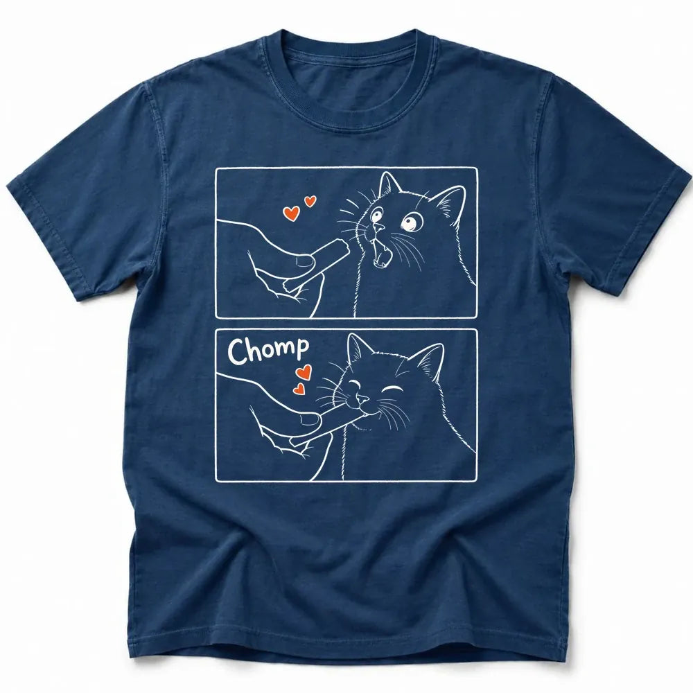 No Thoughts Just Chomp T-Shirt Navy / S 11581607409474896531 T-Shirt