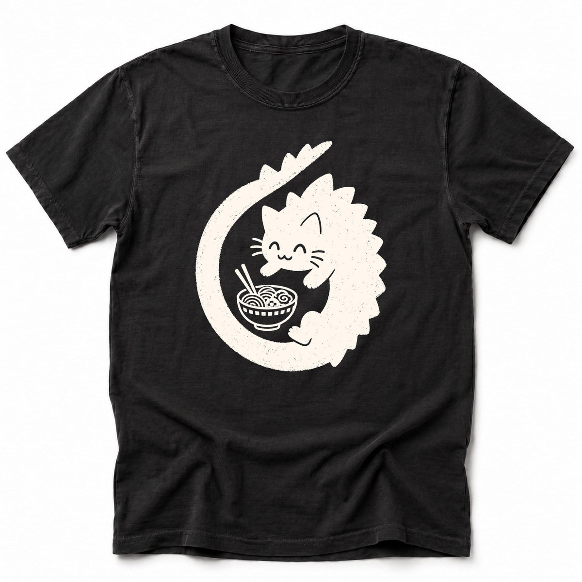Noodle Cat T-Shirt Black / S 15605227835665841685 T-Shirt