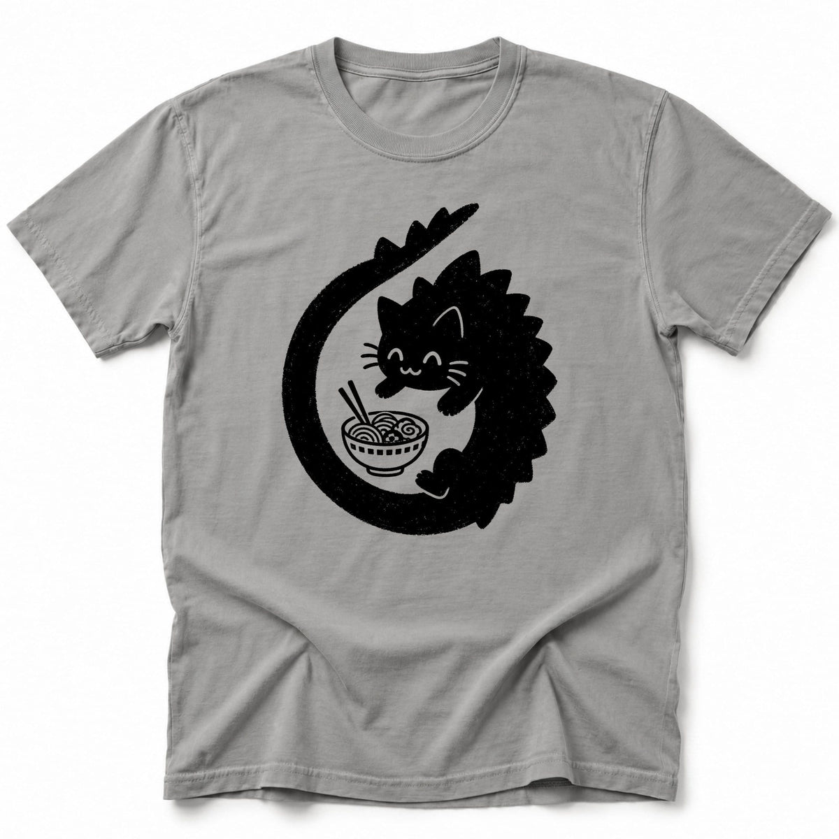 Noodle Cat T-Shirt Grey / S 13924123994942354171 T-Shirt