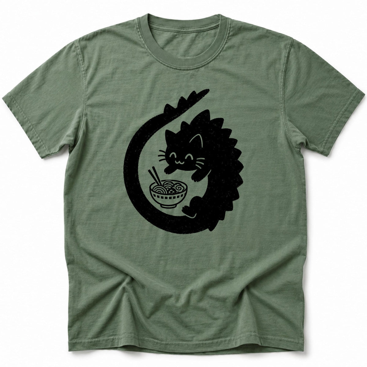 Noodle Cat T-Shirt Moss / S 91722679151323157304 T-Shirt