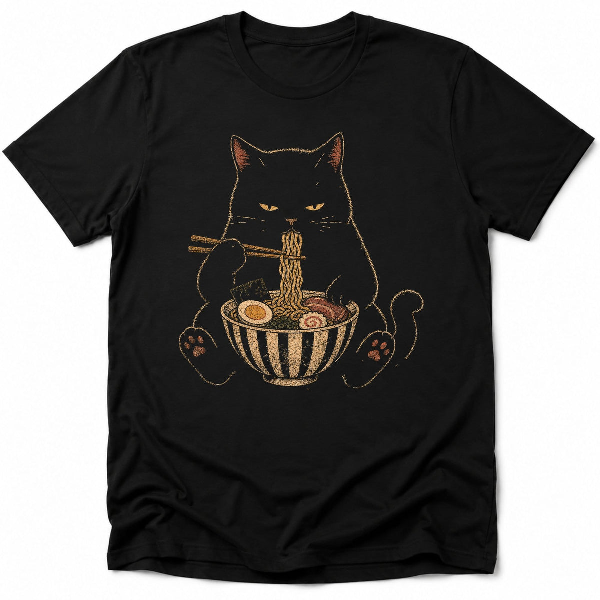 Noodle Nyan Everyday Softstyle Tee Black / M 27813343409551258806 T-Shirt