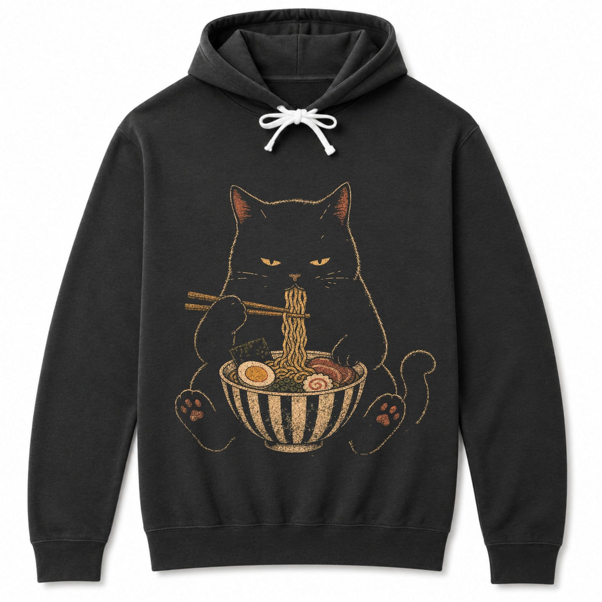 Noodle Nyan Hoodie Black / S 12584890425251933858 Hoodie