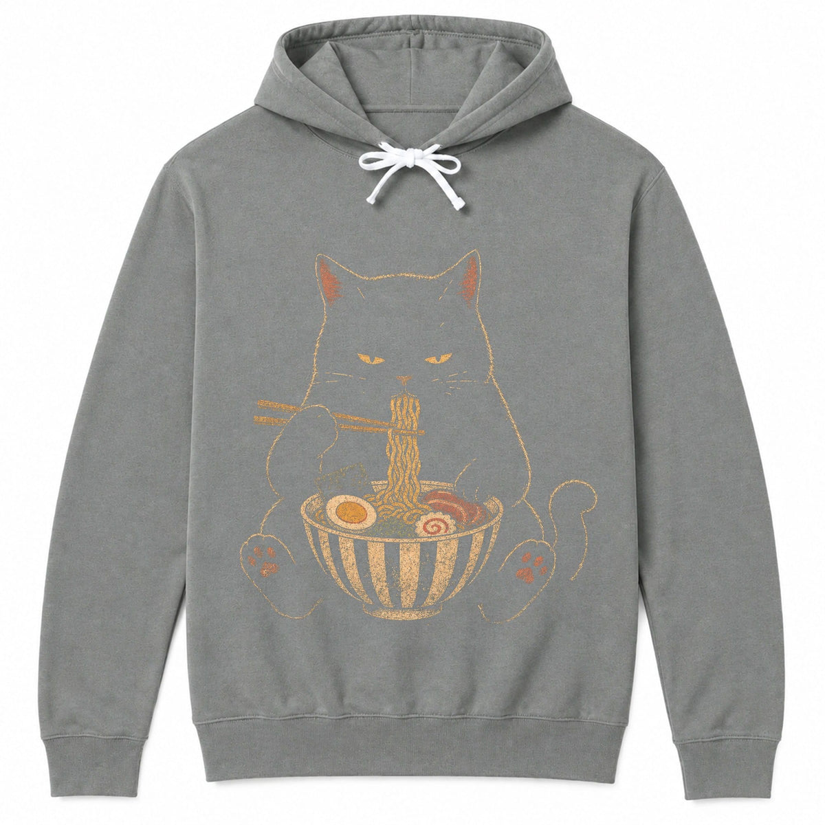 Noodle Nyan Hoodie Grey / S 27291562903282890238 Hoodie