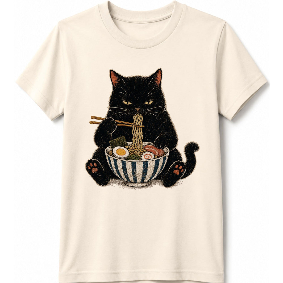Noodle Nyan Kids Tee Natural / S 59840135971008491786 Kids clothes