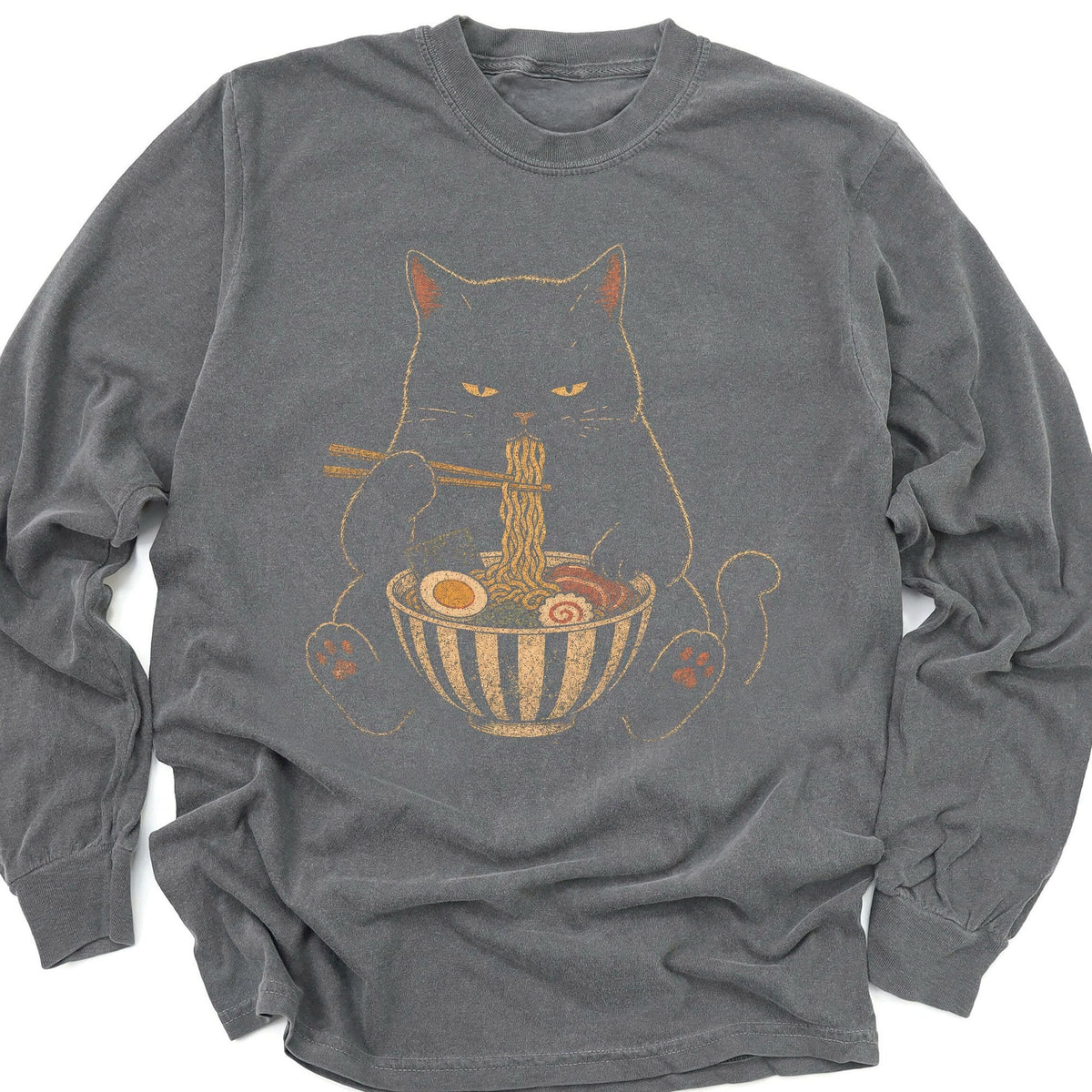 Noodle Nyan Long Sleeve Pepper / M 37172629016395236018 Long-sleeve