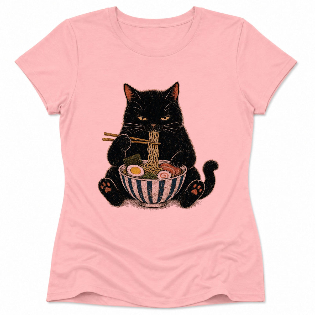 Noodle Nyan Womens Tee Pink / S 79079055066783139336 T-Shirt