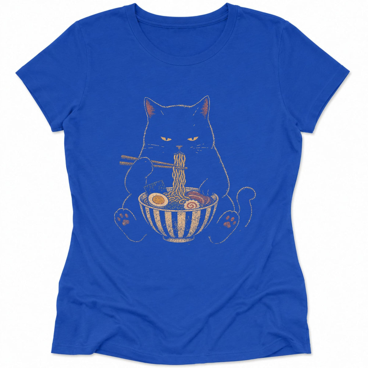 Noodle Nyan Womens Tee True Royal / S 30380656817435760439 T-Shirt
