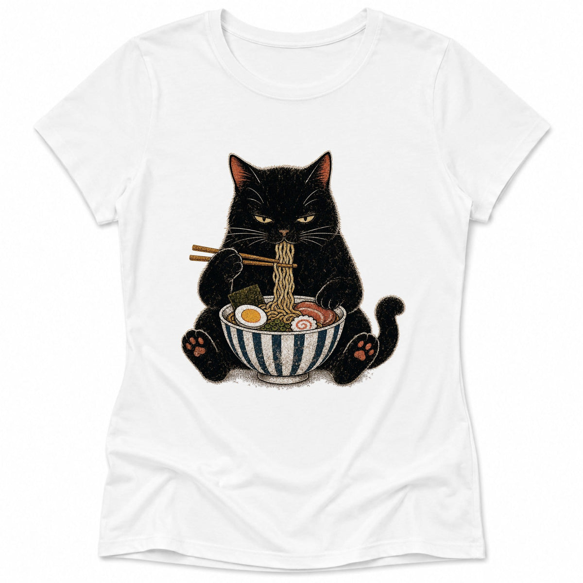 Noodle Nyan Womens Tee White / S 19638402128926406093 T-Shirt
