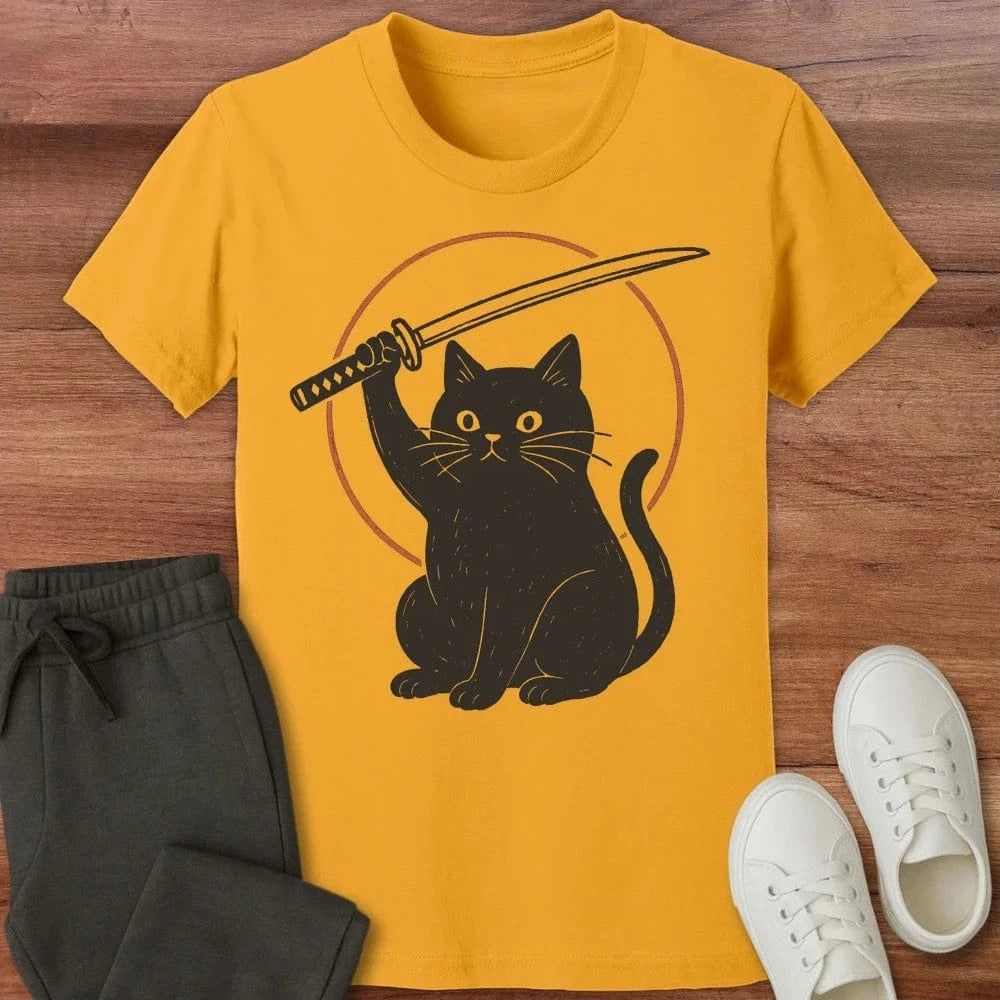 Not A Lucky Cat Kids T-Shirt Gold / S 34778868147253702013 Kids clothes