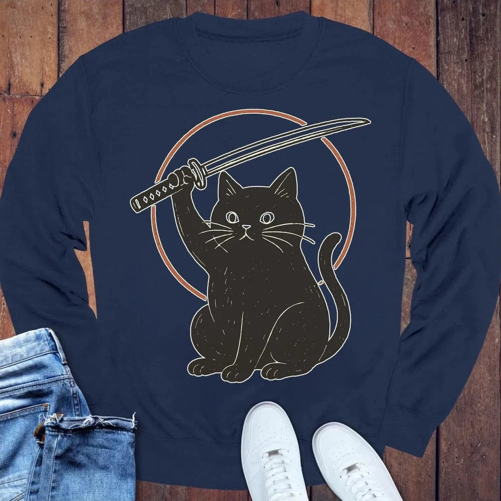 Not A Lucky Cat Sweatshirt Navy / S 32488979928414138133 Sweatshirt