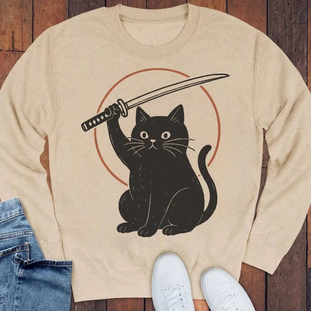 Not A Lucky Cat Sweatshirt Sand / S 19962832523377528031 Sweatshirt