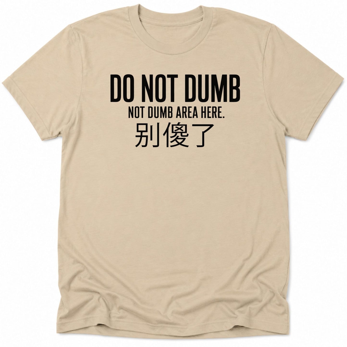 Not Dumb Everyday Softstyle Tee Sand / S 28224829246571115986 T-Shirt