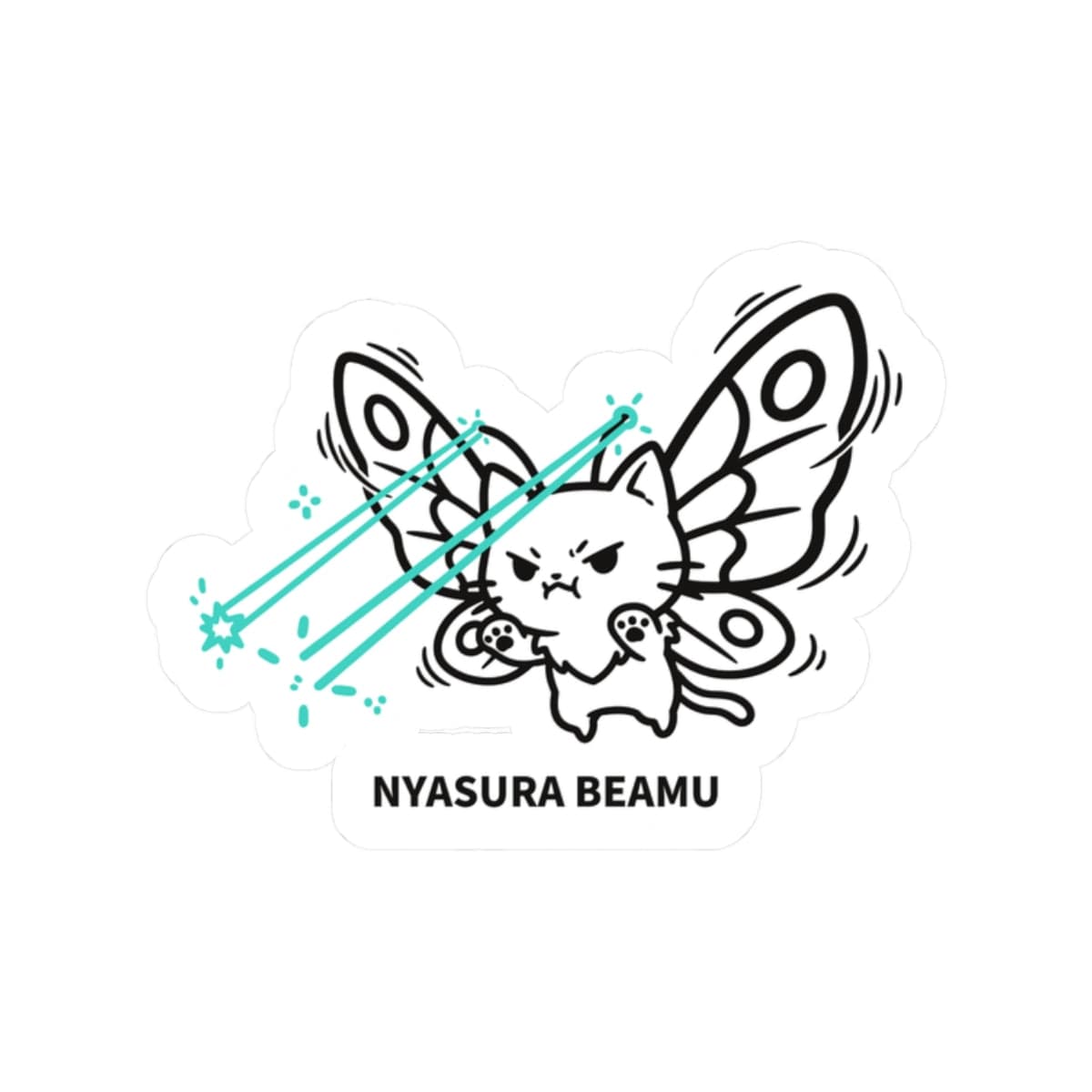 💫 Nyasura Beamu — Mini Sticker (2"x2") 2" × 2" / White 46892965792213402978 Paper products