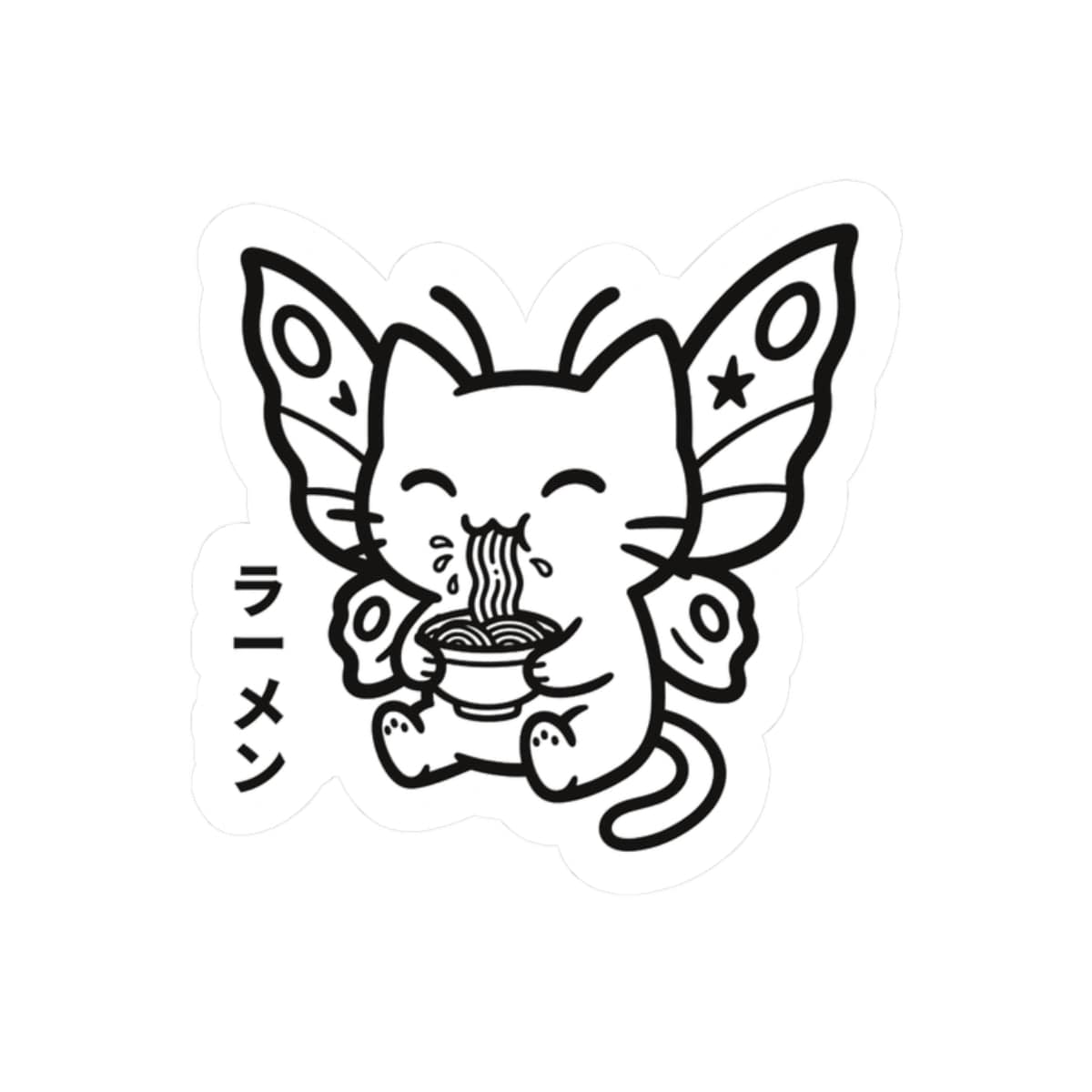 🌸 Nyasura Ramen Time — Mini Sticker (2"x2") 2" × 2" / White 66576148458735661483 Paper products