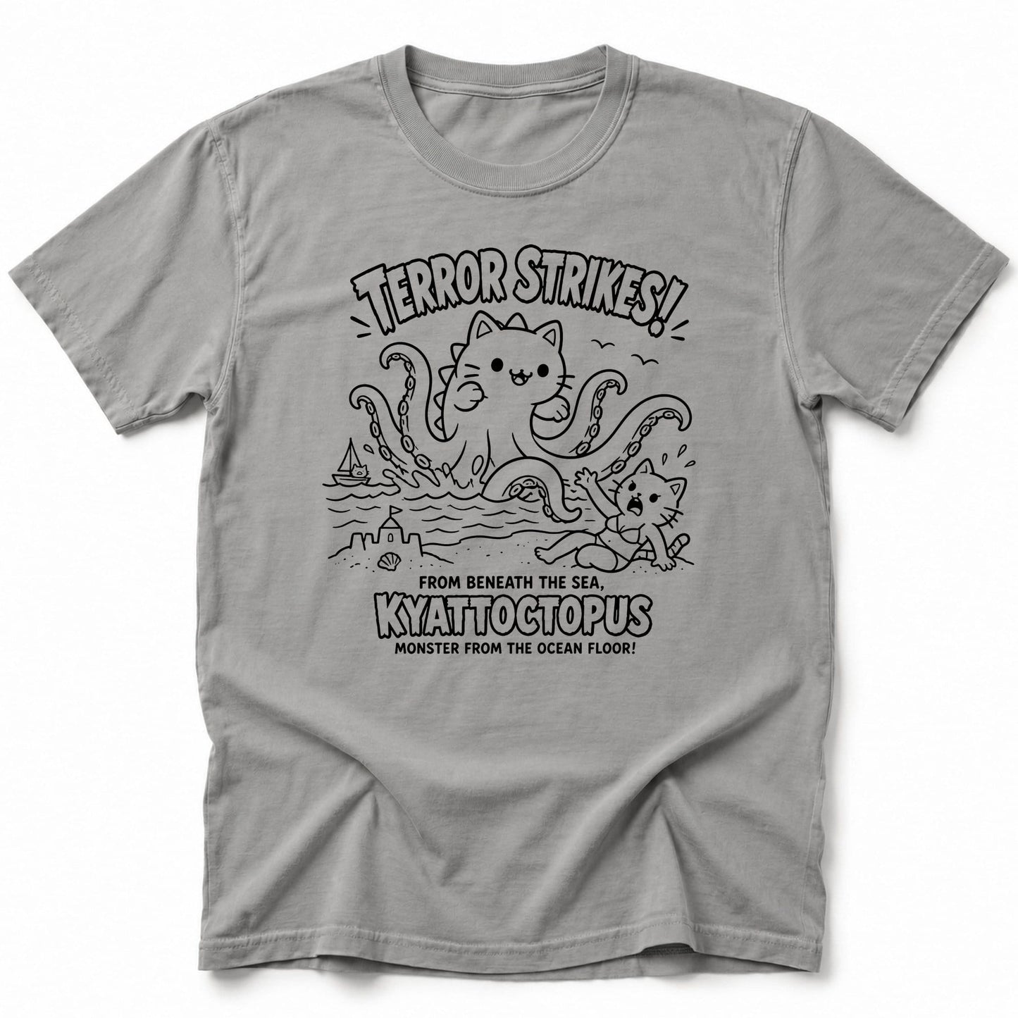 Octo Terror T-Shirt Grey / S 28729502398540281531 T-Shirt