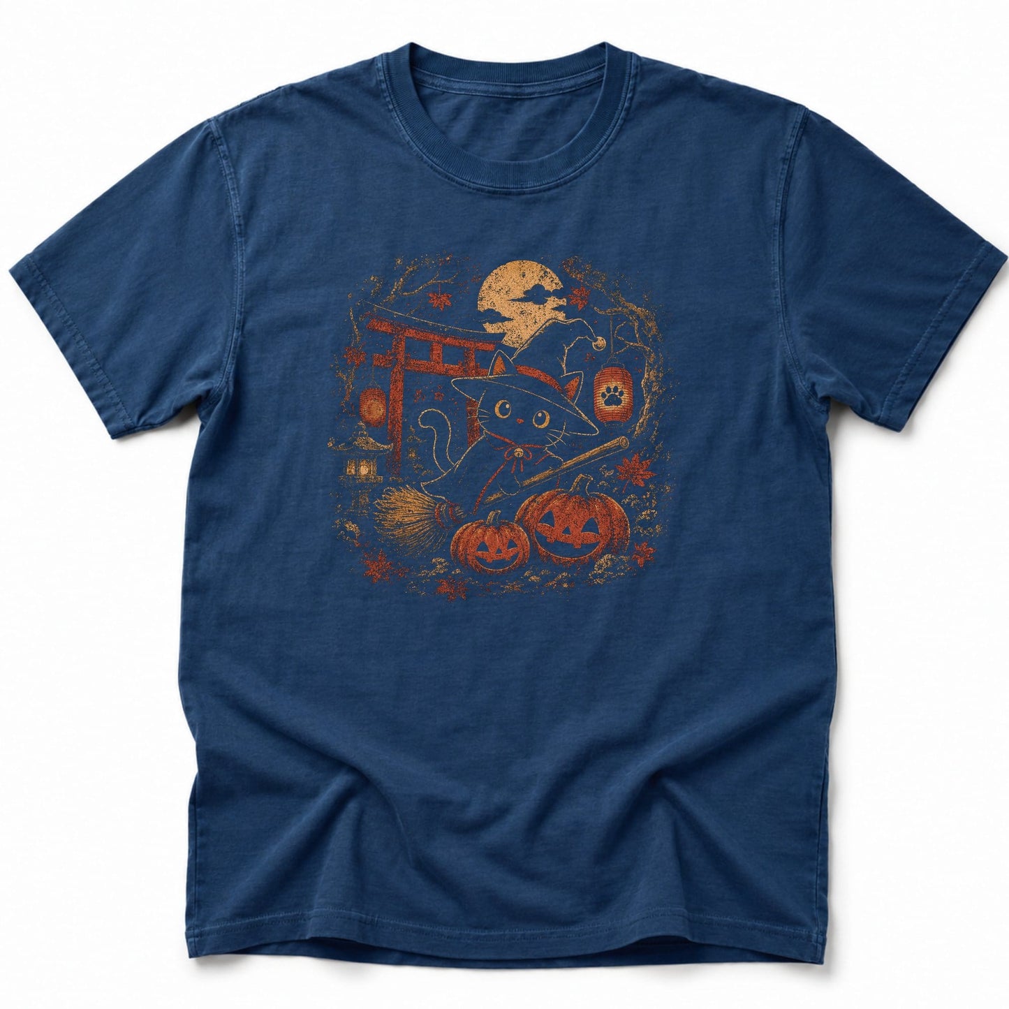 On A Broom T-Shirt Navy / S 24286454130278078672 T-Shirt