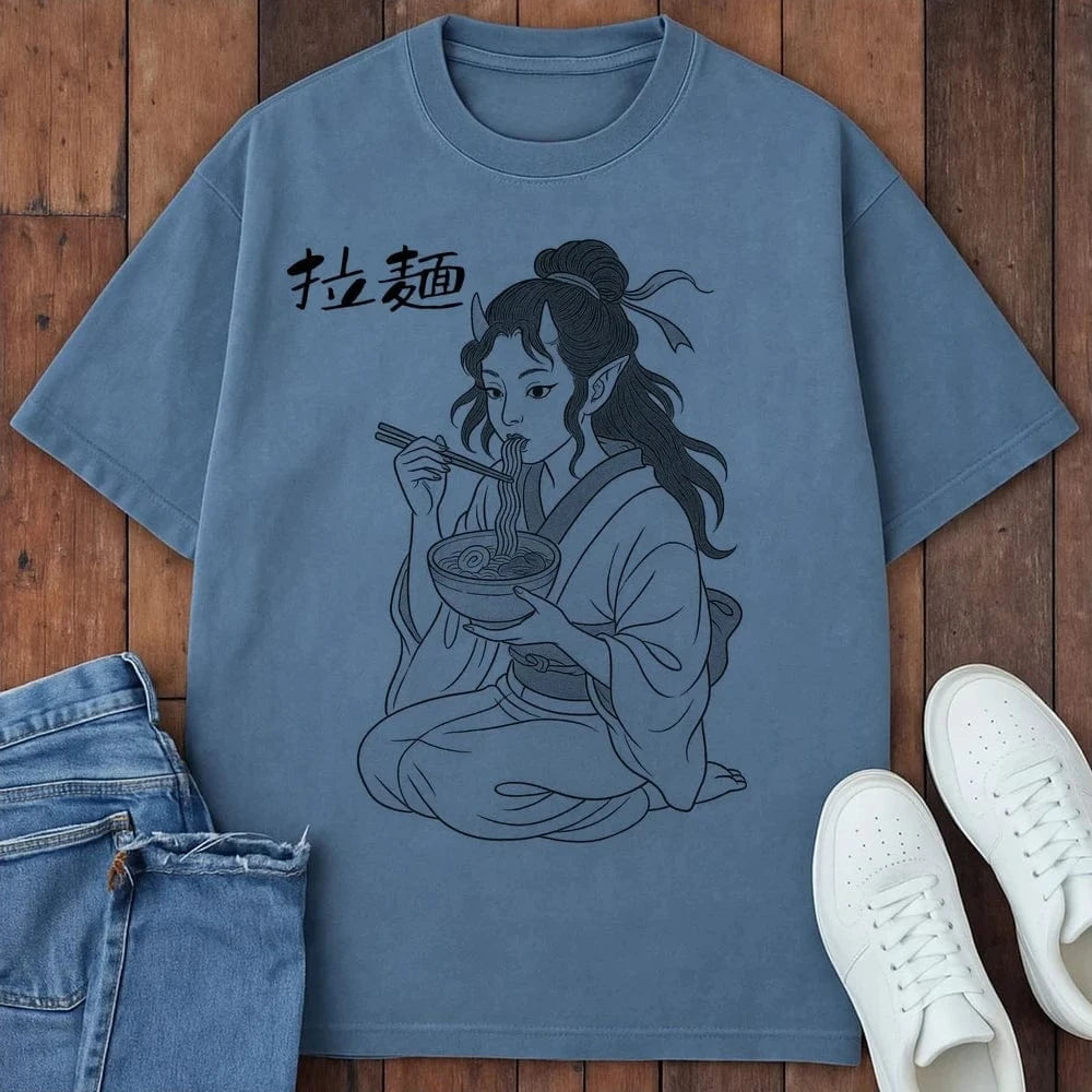 Oni Noodles T-Shirt Blue Jean / S 11769249109891257419 T-Shirt