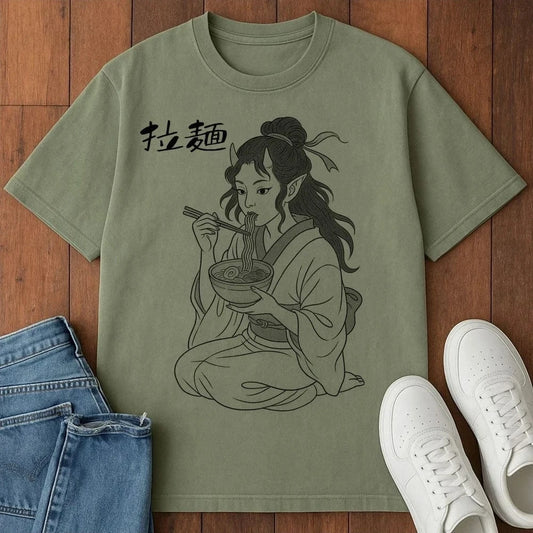 Oni Noodles T-Shirt Moss / S 20996427315141978050 T-Shirt