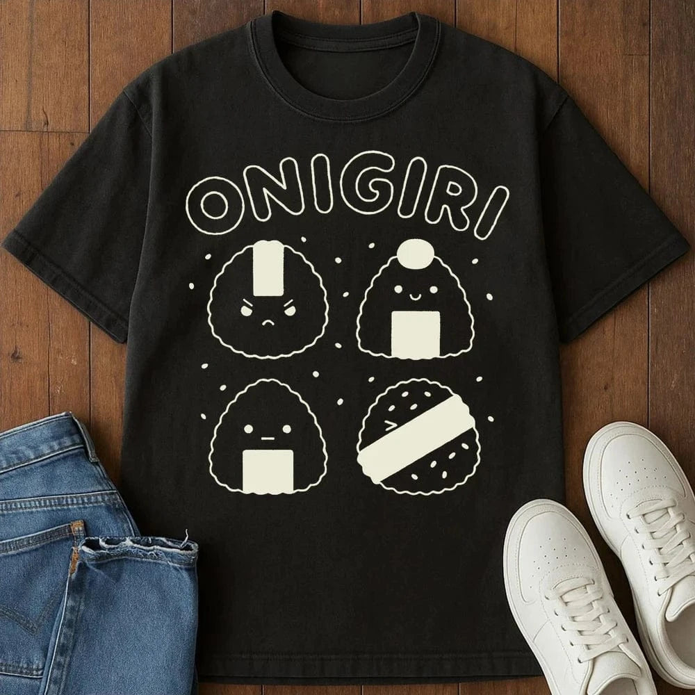 Onigiri Emotions T-Shirt Black / S 10672057197837088855 T-Shirt
