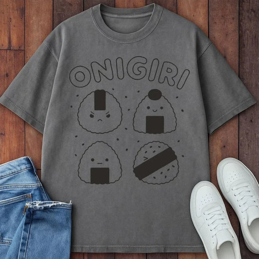 Onigiri Emotions T-Shirt Grey / S 26804597530814522190 T-Shirt