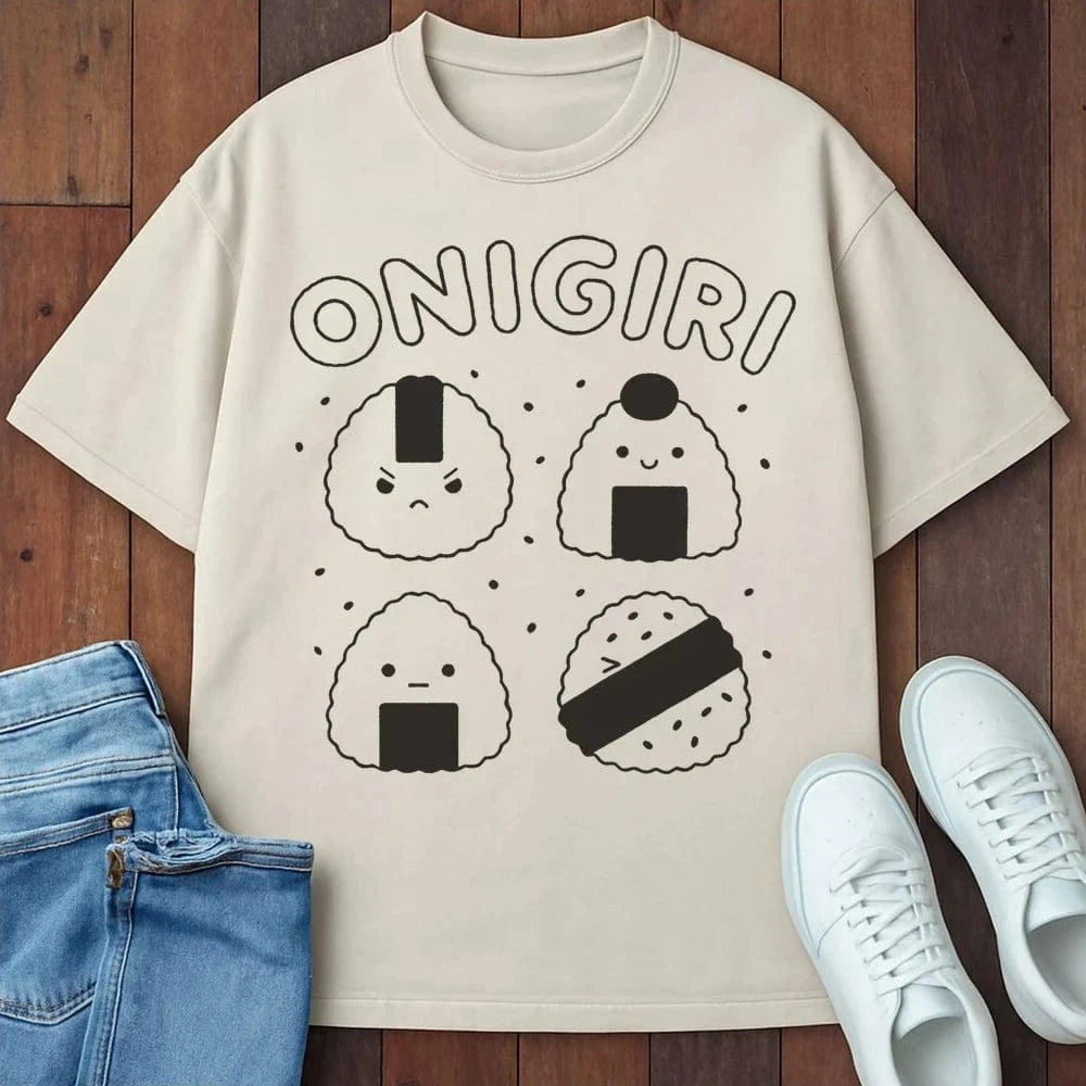Onigiri Emotions T-Shirt Ivory / S 16418375352585041416 T-Shirt