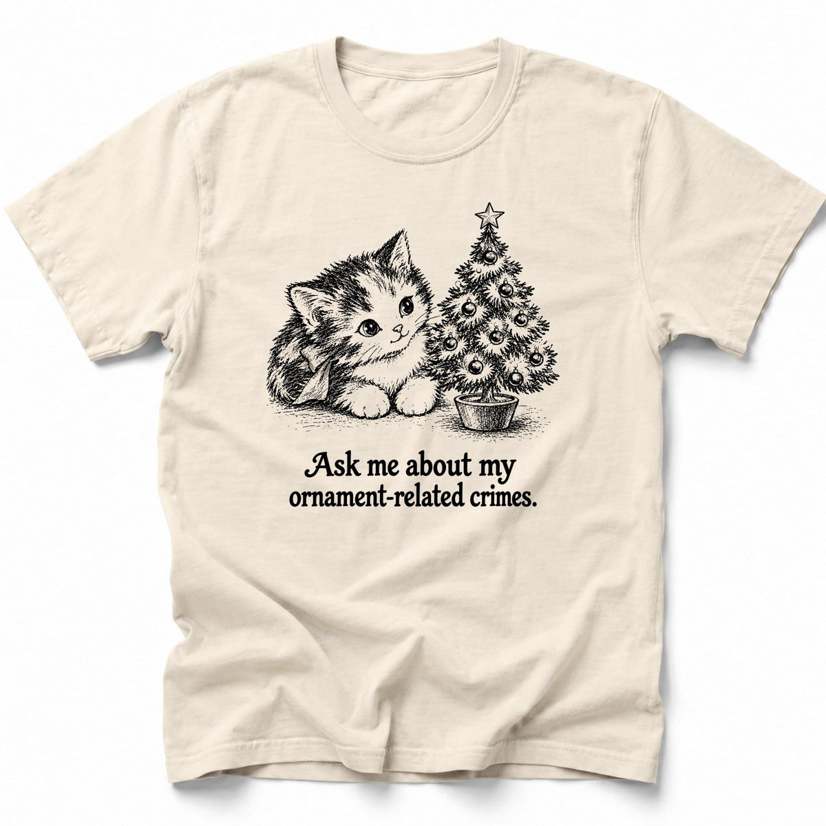 Ornament Crimes T-Shirt Ivory / S 16408356204369851243 T-Shirt